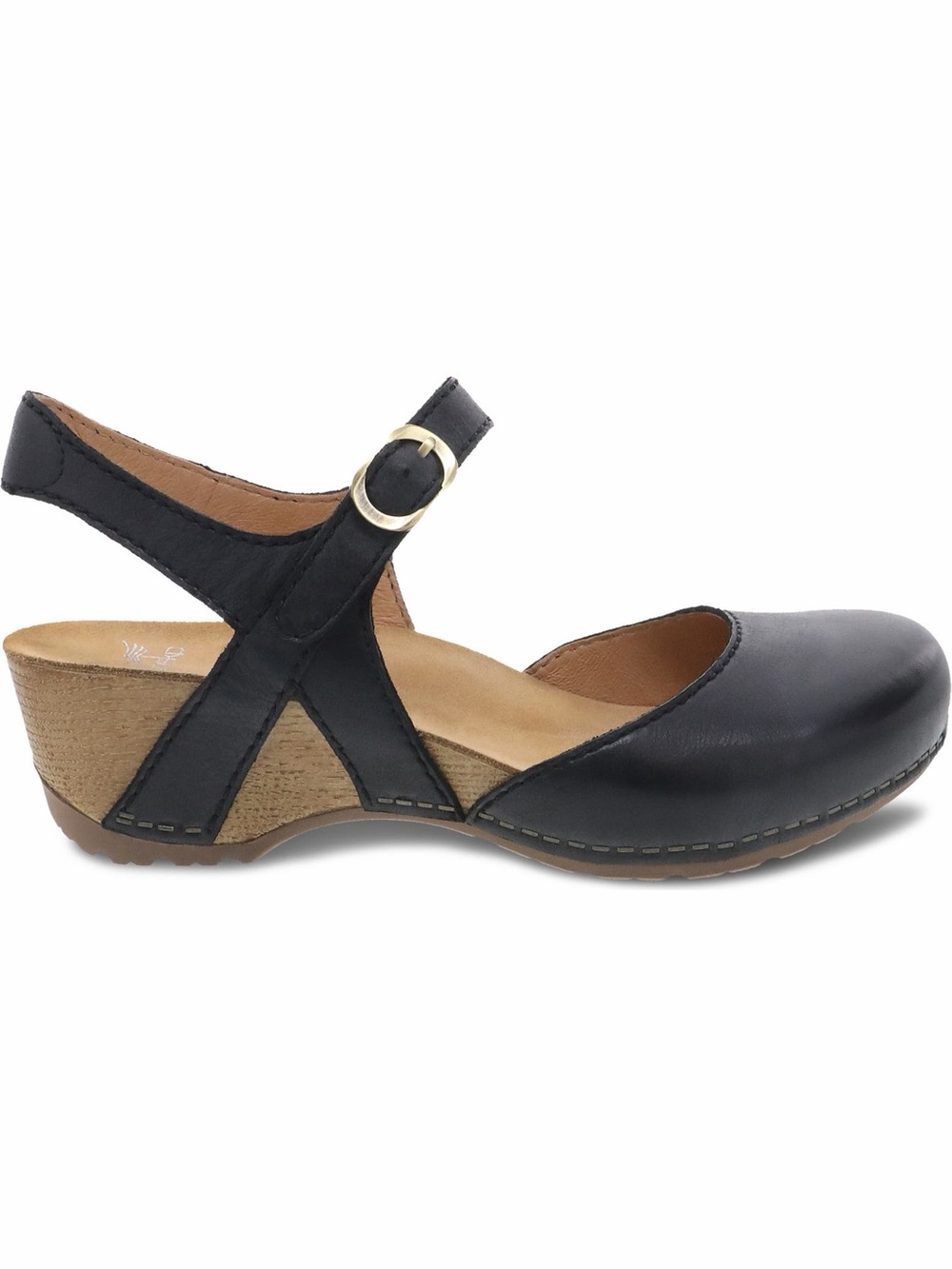 Dasko Tiffani Wedge Pump 37 / 6.5-7US Black Milled Burnished